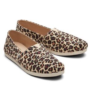Toms Alpargata Leopard Slide On Size 5.5